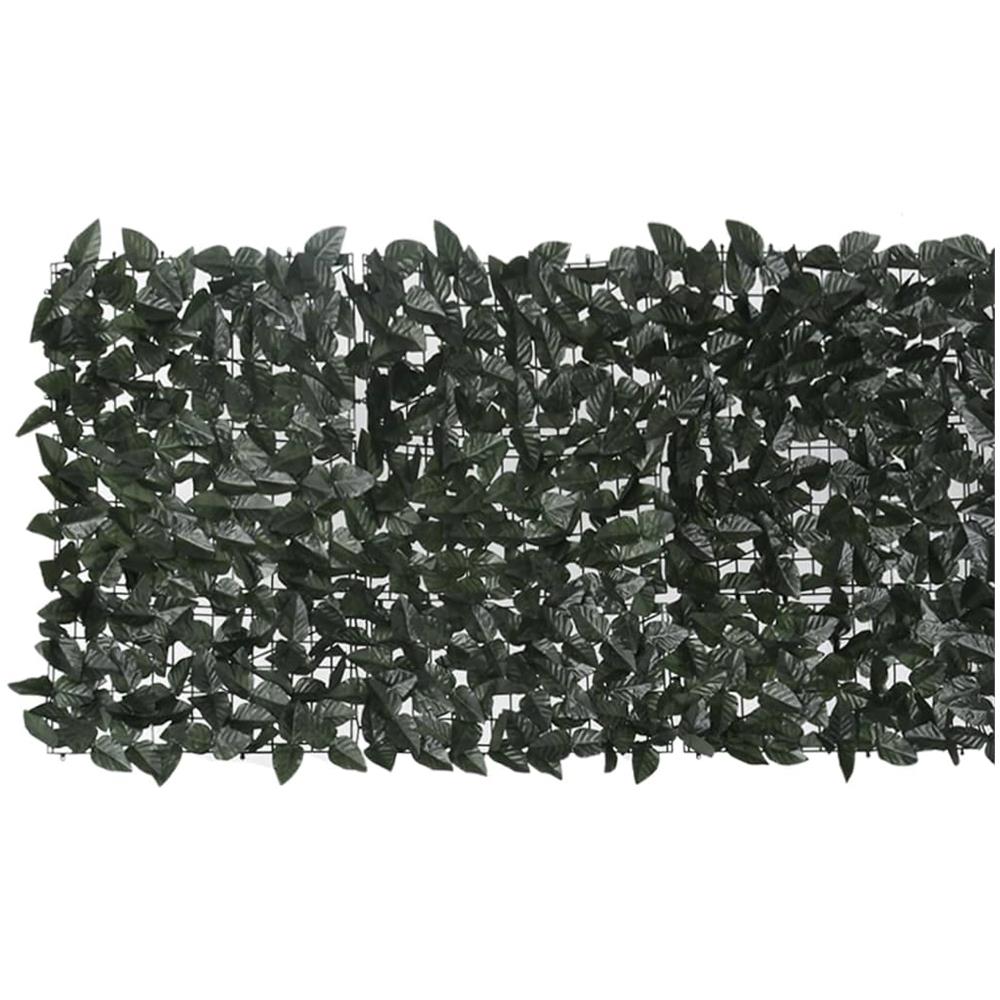Paravento da Balcone con Foglie Verde Scuro 600x75 cm - Foto 3