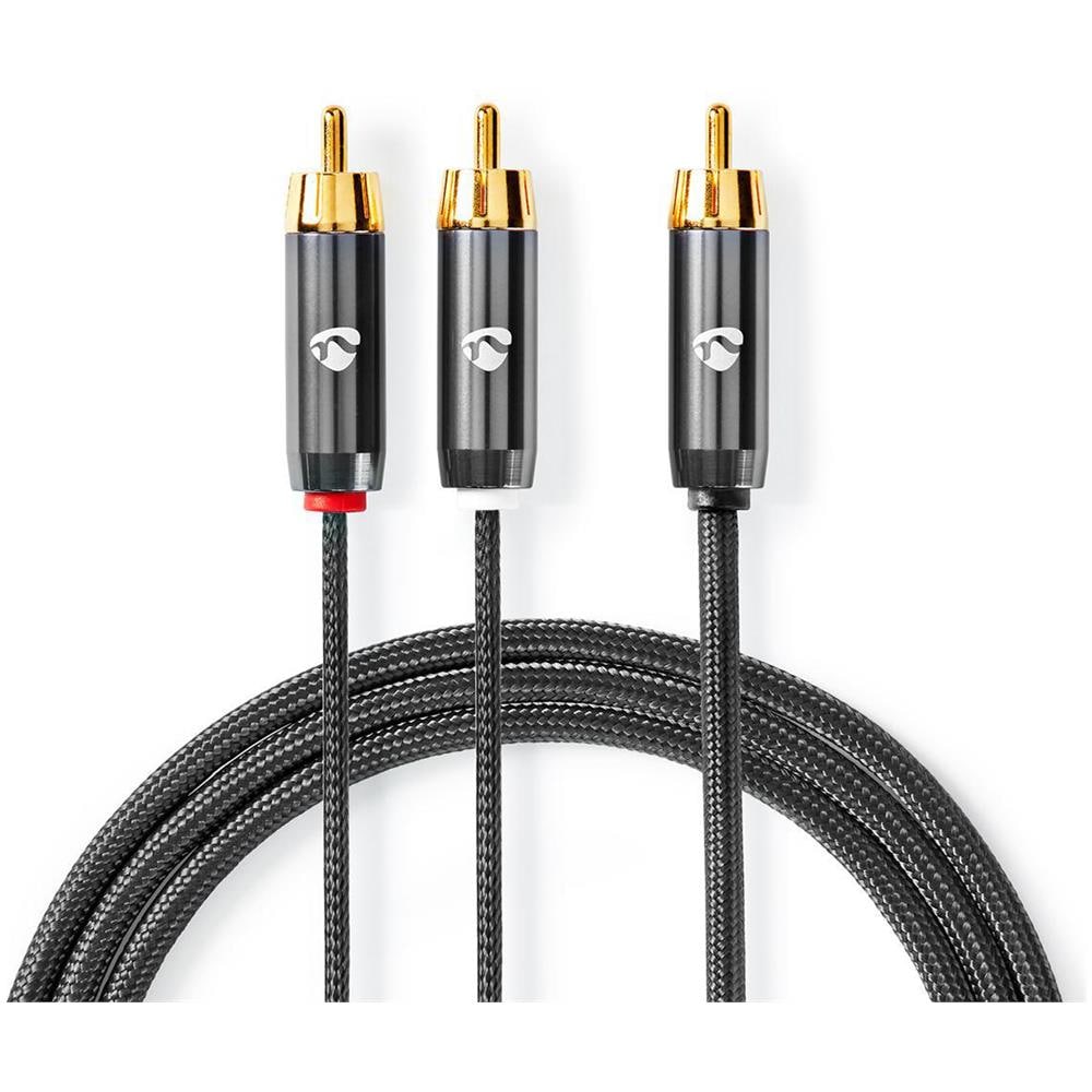 CATB24000GY30 cavo audio 3 m RCA 2 x RCA Grigio - Foto 1