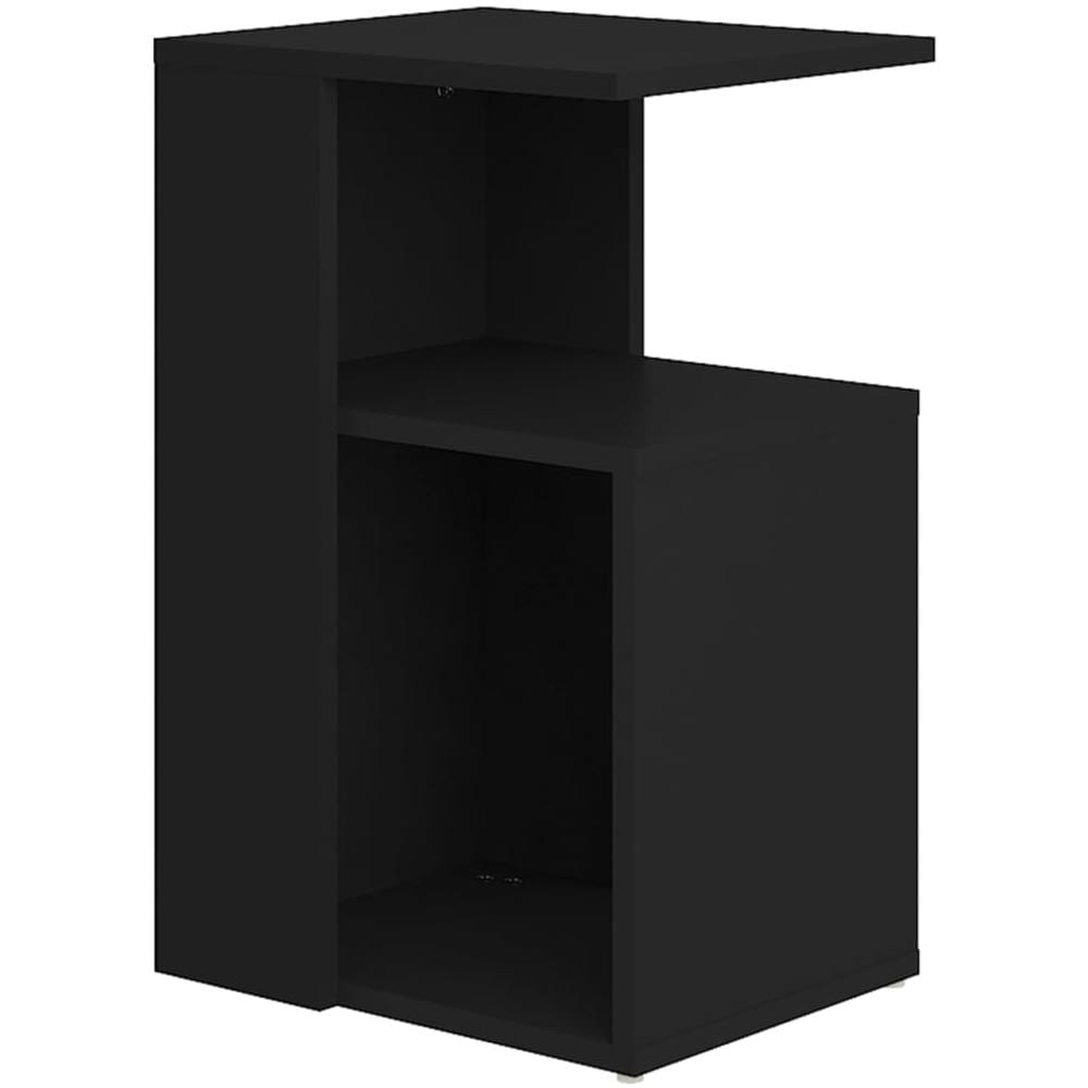 Tavolino Nero 36x30x56 cm in Legno Multistrato - Foto 1