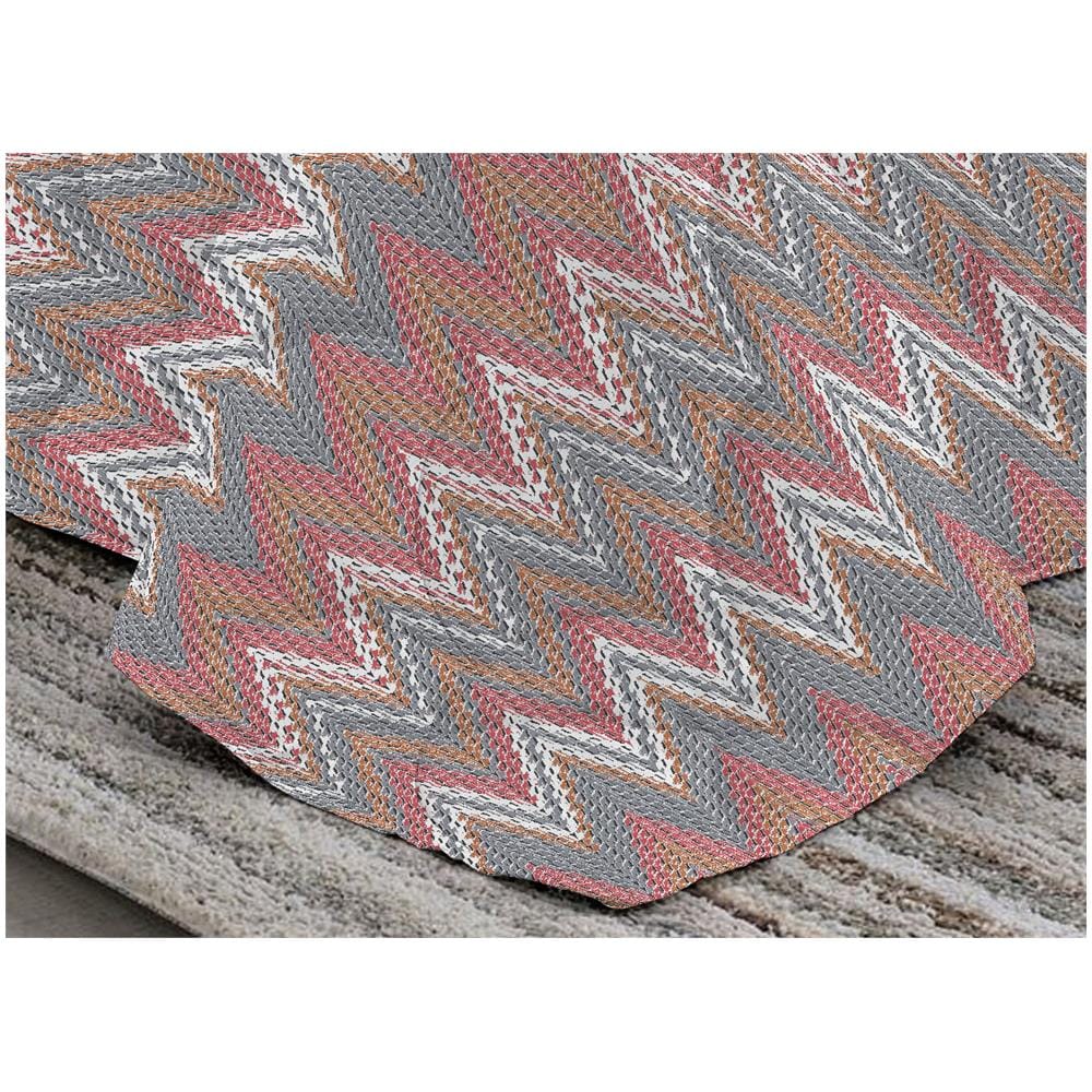 Trapuntino Piumino Estivo Pensieri Delicati Disegno Spinato Zig Zag Singolo Corallo - Foto 6