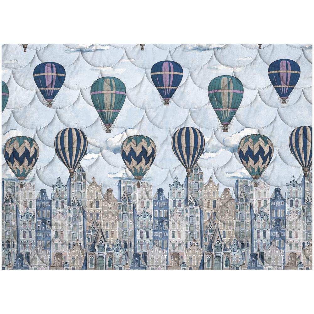 Trapuntino Piumino Estivo 100gr Linea Pensieri Delicati Disegno Volare Matrimoniale Azzurro - Foto 2