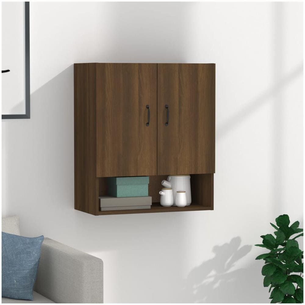 Armadietto A Muro Rovere Marrone 60x31x70 Cm Legno Multistrato - Foto 1