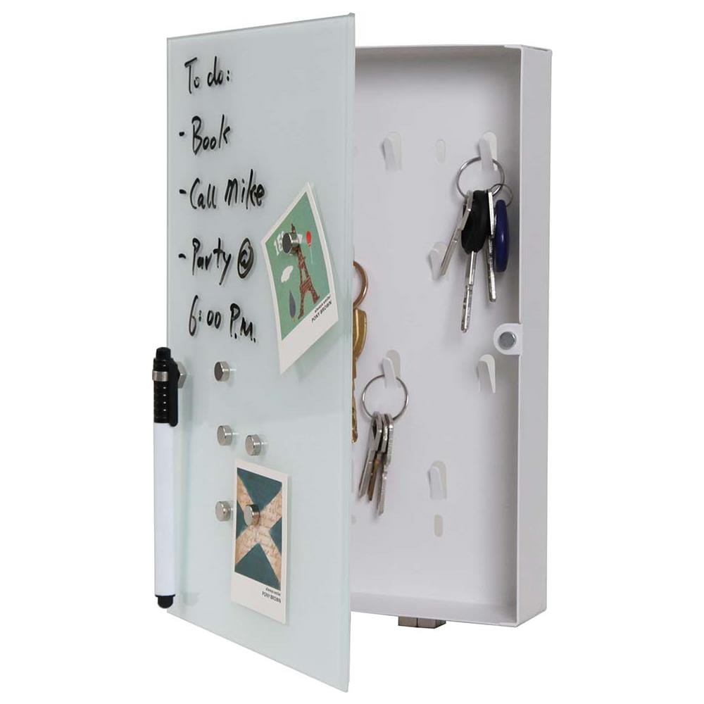 Cassetta Portachiavi Con Lavagna Magnetica In Vetro + Magneti E Pennarello - Foto 1