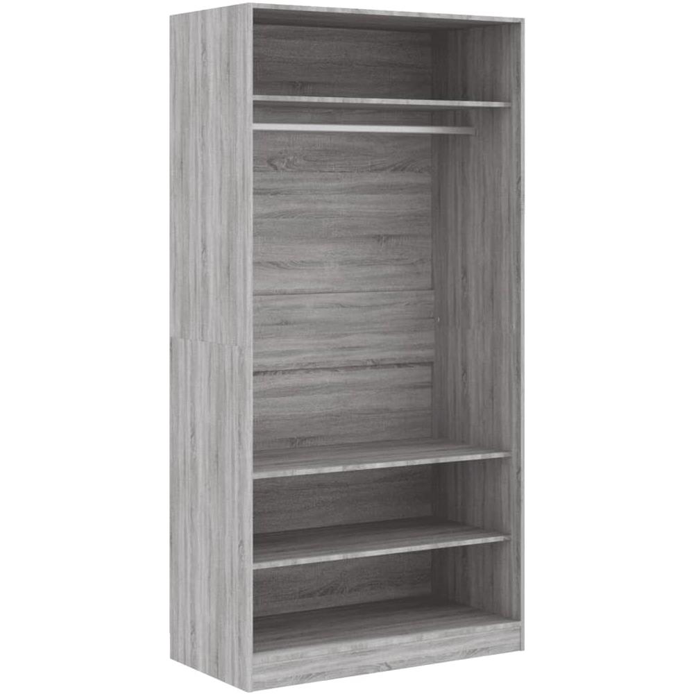 Armadio Grigio Sonoma 100x50x200 Cm In Legno Multistrato - Foto 2
