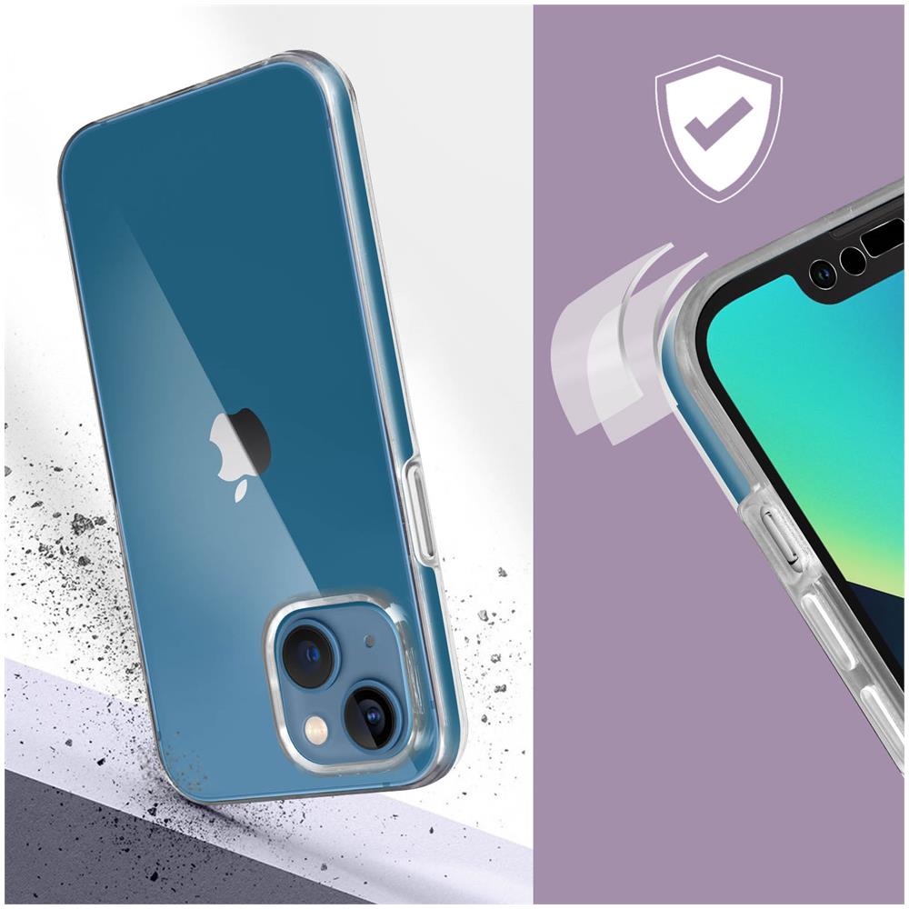 Cover Integrale Per Iphone 13 Mini Retro Rigido E Fronte Flessibile Trasparente - Foto 4