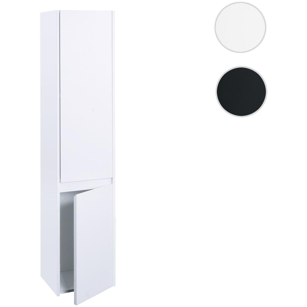 Mobile Sottolavabo Bagno Mendler HWC-B63 | 30x60x60 Cm | Bianco Verniciato | MDF Con 2 Sportelli E Ripiano Aperto