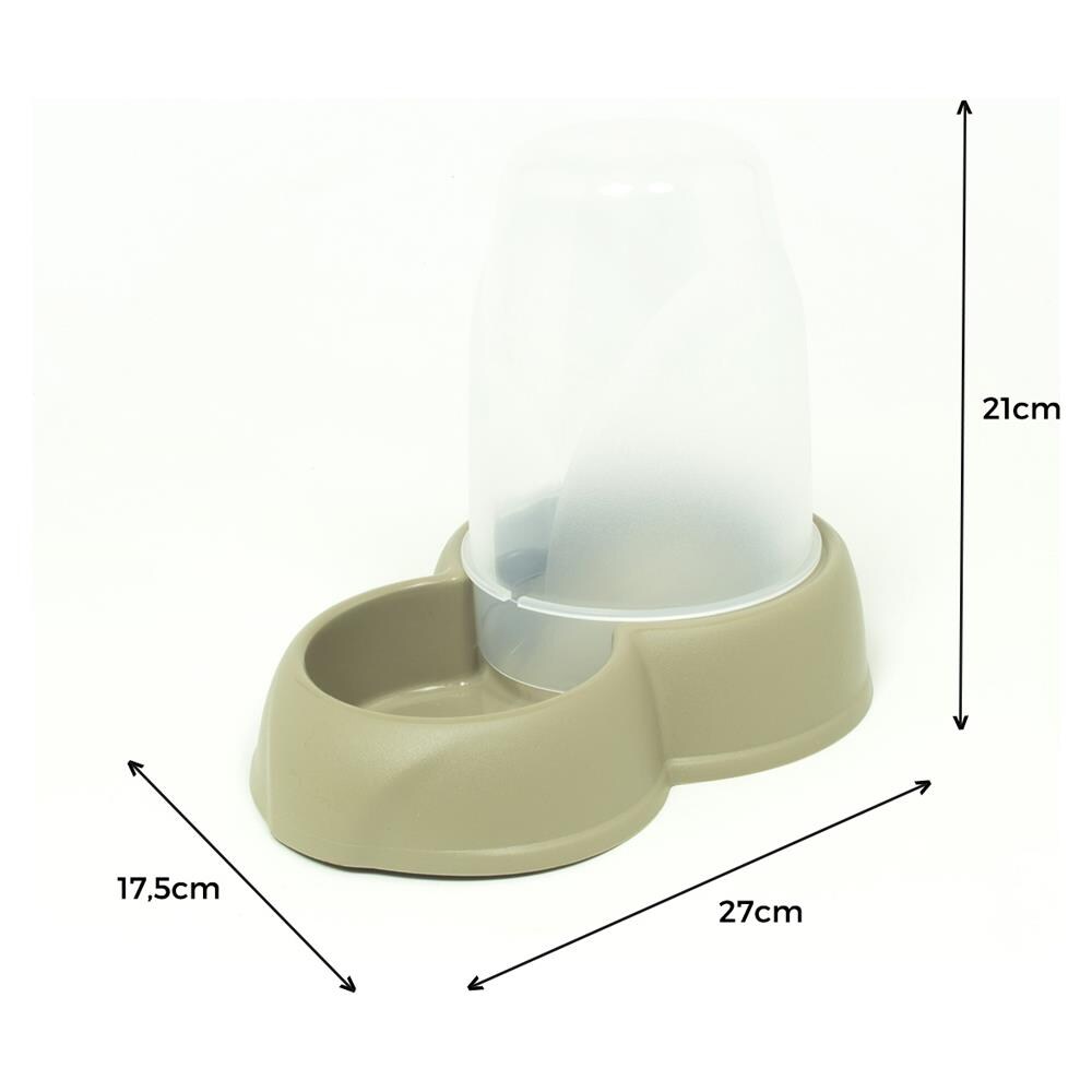 Dispenser Cibo Acqua 1,6L Per Animali Modello 700084 Colore Beige   - Foto 4