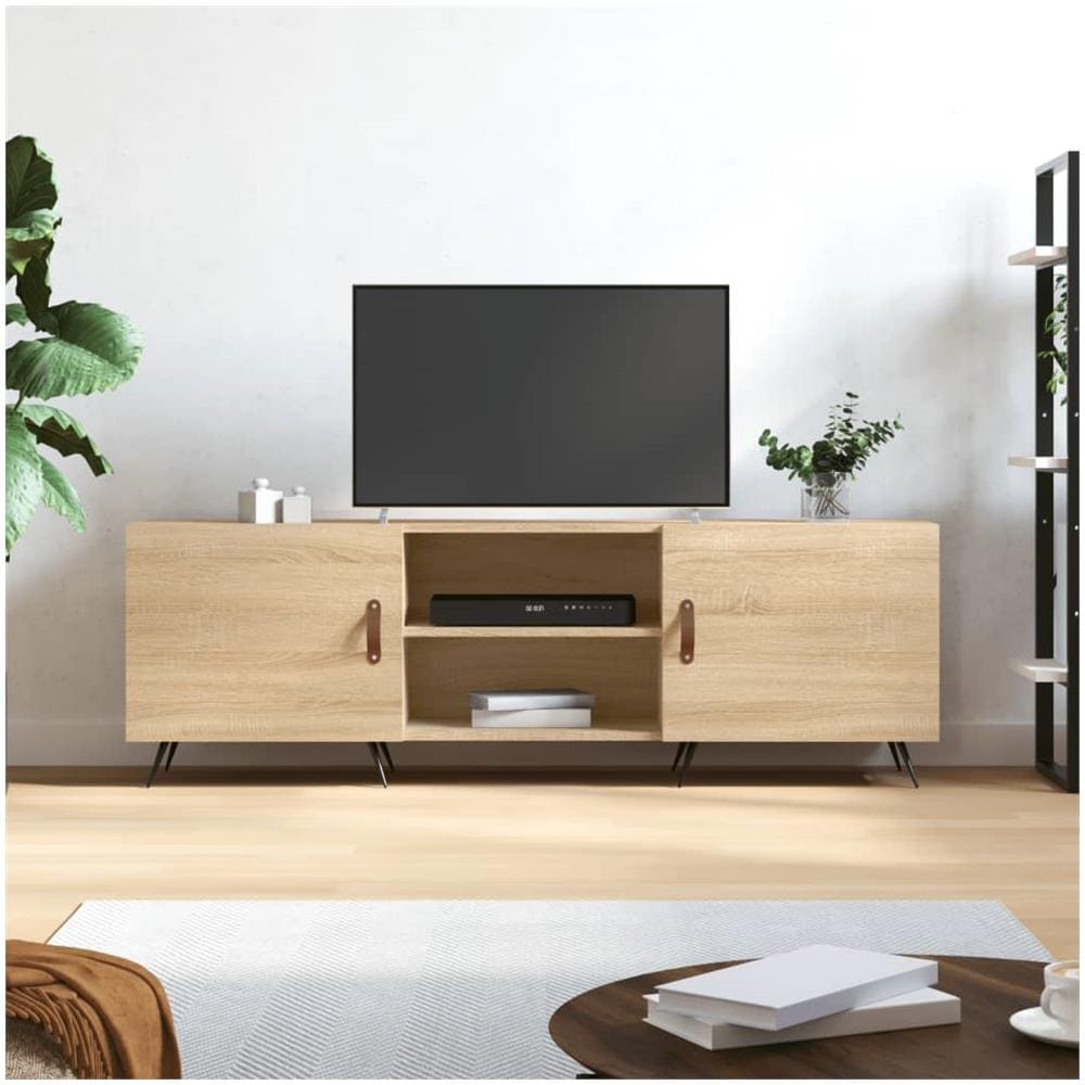 Mobile Porta Tv Rovere Sonoma 150x30x50 Cm In Legno Multistrato - Foto 1