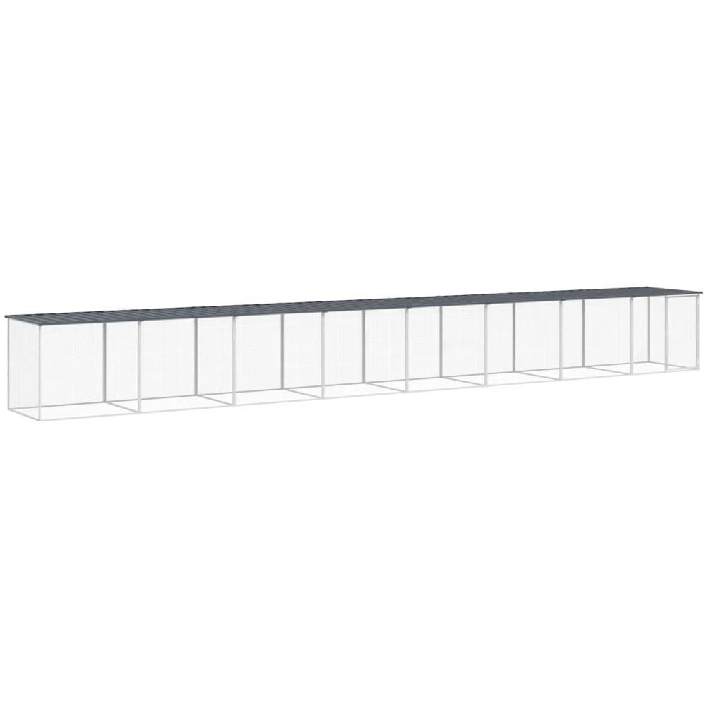 Gabbia Polli Con Tetto Antracite 803x98x90 Cm Acciaio Zincato - Foto 2