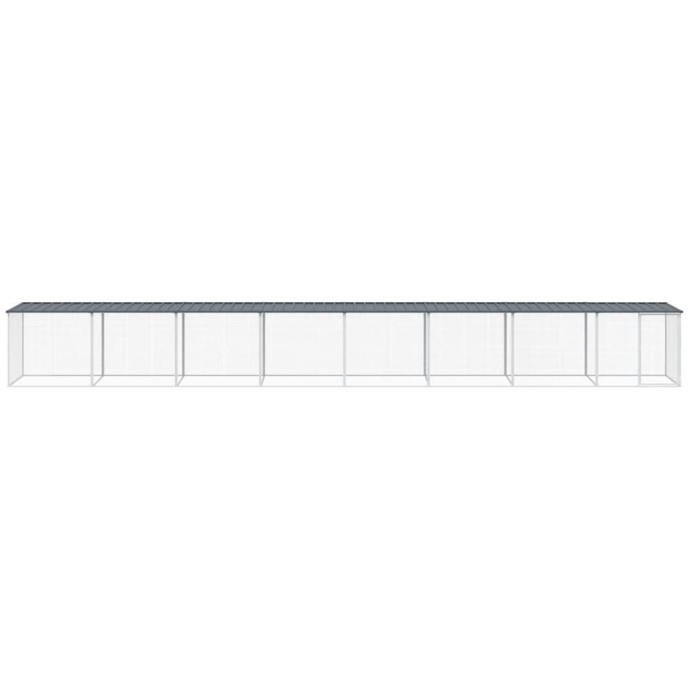 Gabbia Polli Con Tetto Antracite 803x98x90 Cm Acciaio Zincato - Foto 3