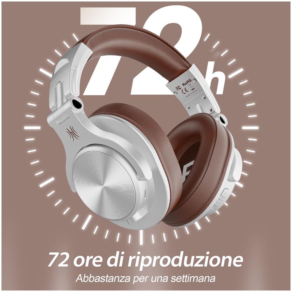 Fusion A70 Hi-Res Cuffie DJ Wireless e c /Cavo Silver /Brown - Foto 2
