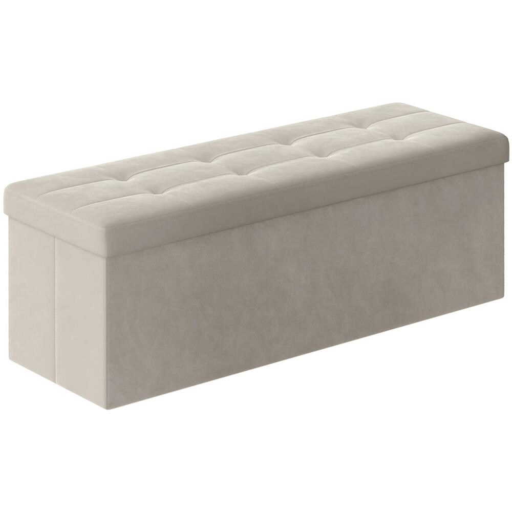 Pouf Organizer per riporre gli oggetti, Bianco Crema LSF277W01 - Foto 1