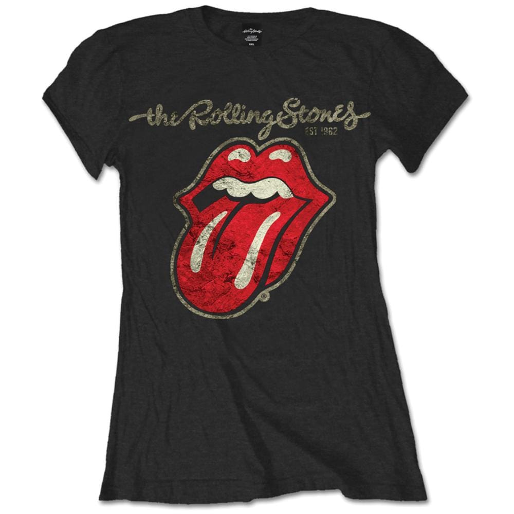 Rolling Stones (The) - Plastered Tongue Black (T-Shirt Donna Tg. XL) - Foto 1