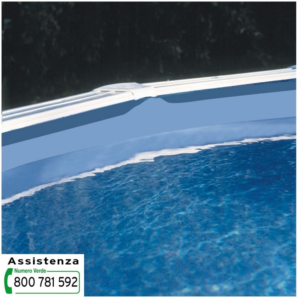 Liner Blu Piscine A Forma Di 8, Pvc 40/100, Barra Agganciamento 625x375 Cm - Foto 1