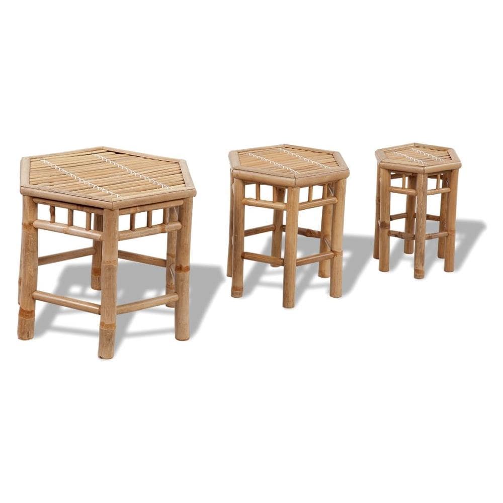 Sgabelli da Giardino 3 pz in Bambù - Foto 1