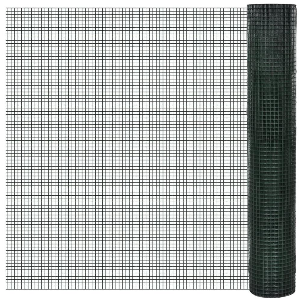 Recinzione in Rete per Pollaio in Acciaio Zincato 1x25 m Verde - Foto 1