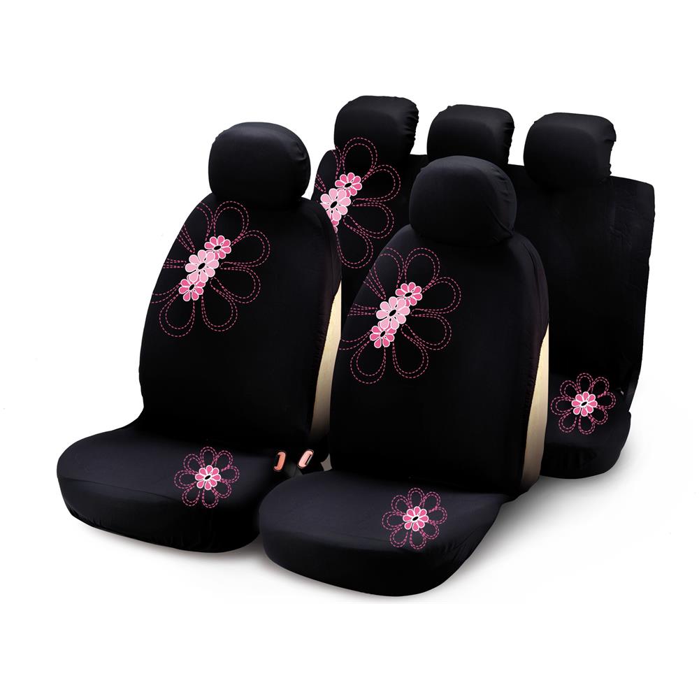 Completo Fodere Auto ""my Spring Flower"" 9 Pcs - Rosa - Foto 1