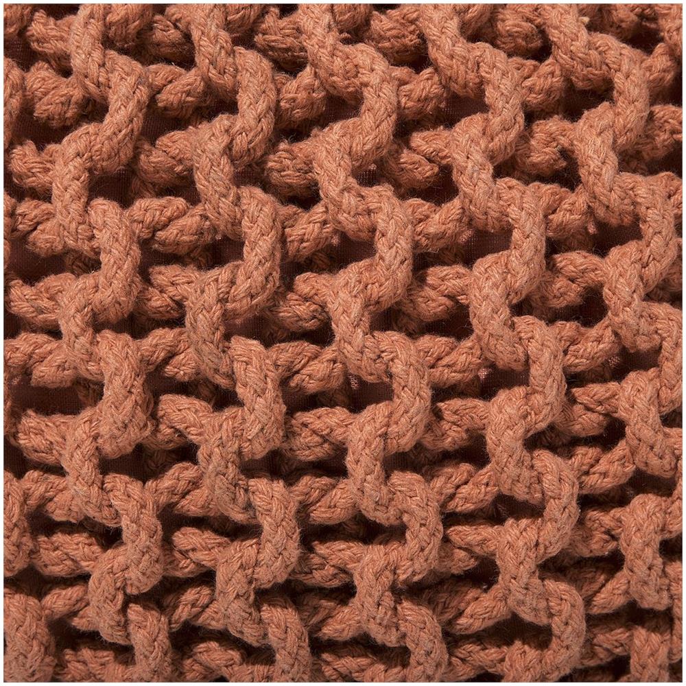 Pouf Poggiapiedi In Tessuto Rame 40 X 25 Cm Conrad - Foto 2