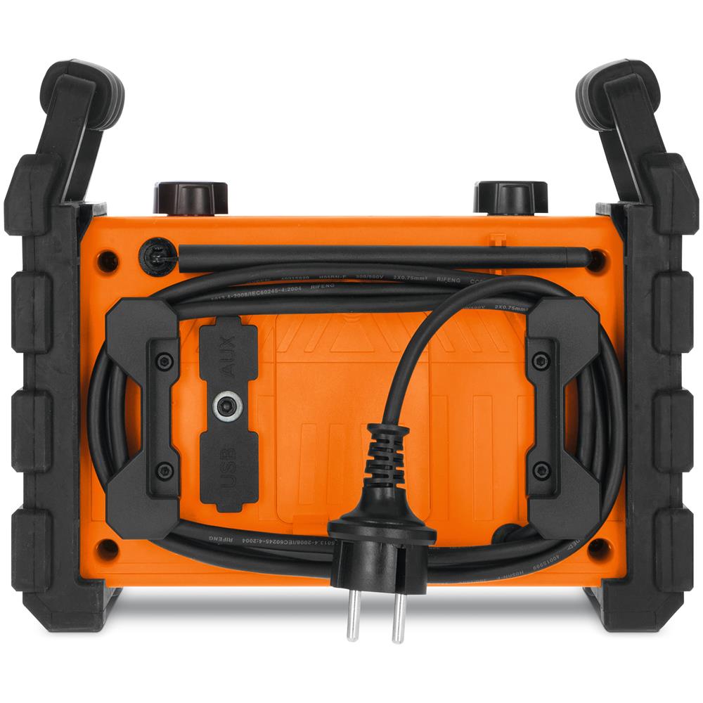 Digit Radio 230 OD Mobiles DAB + / FM Radio da cantiere con batteria e Bluetooth di audiostr eaming Arancione - Foto 4