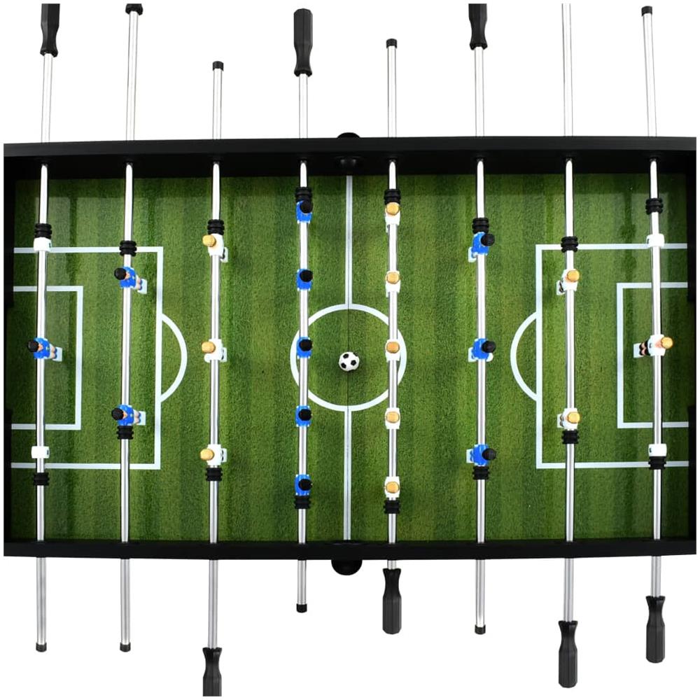 Tavolo Calcio Balilla in Acciaio 60 kg 140x74,5x87,5 cm Nero - Foto 7