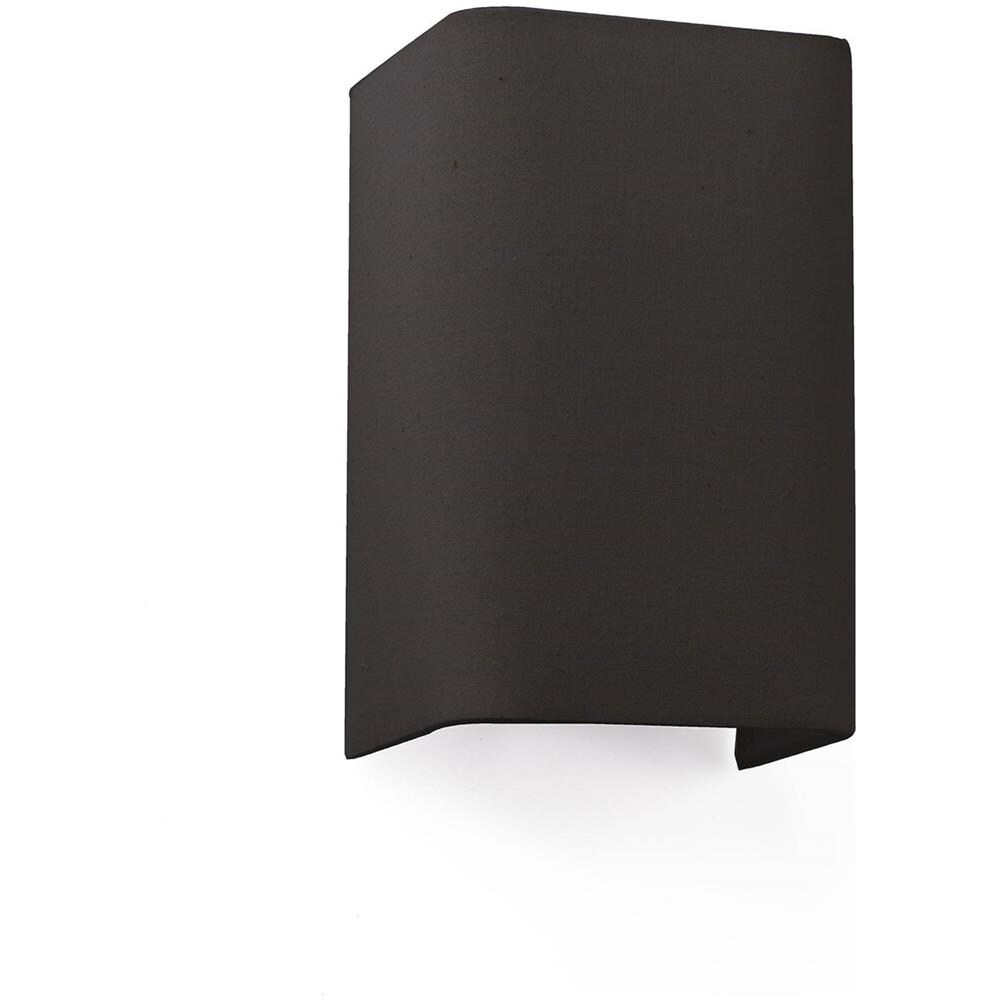 Applique Quadrata In Cotone Nero 200x 125x 105 1x E27 - Foto 1