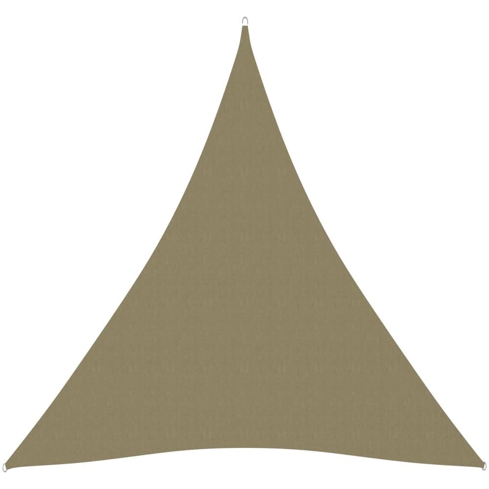 Parasole a Vela Oxford Triangolare 5x6x6 m Beige - Foto 1