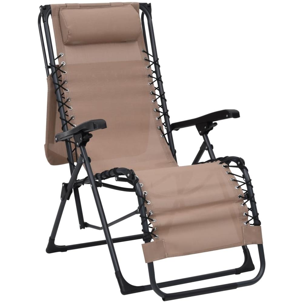 Sdraio Pieghevole in Textilene Tortora - Foto 3