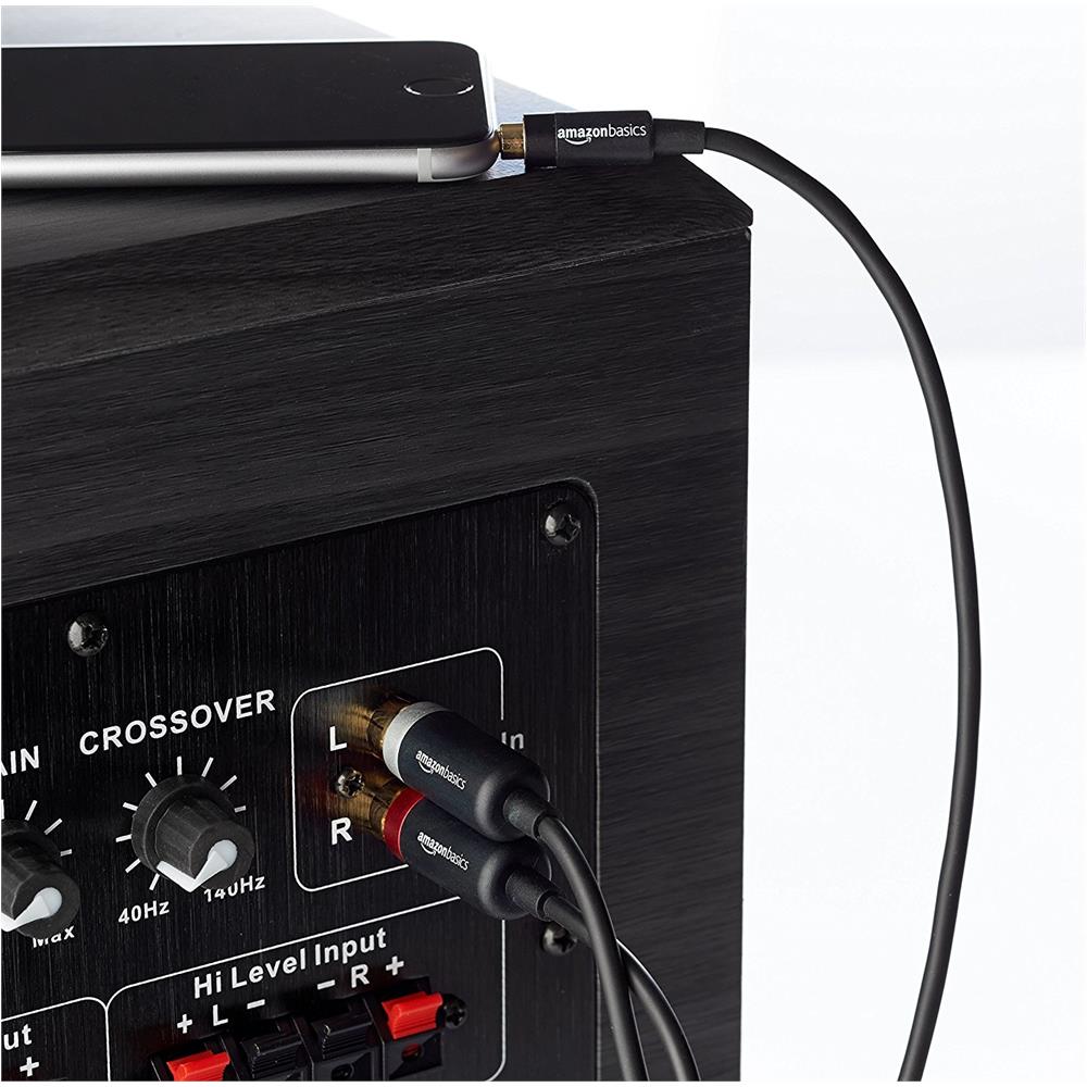 PBH-19821 1.2m 3.5mm 2 x RCA Nero cavo audio - Foto 5