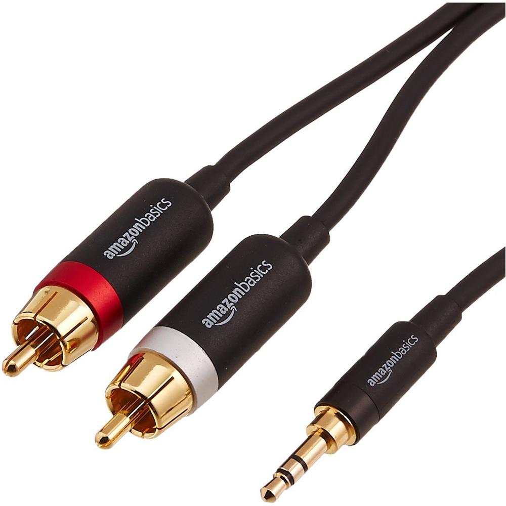 PBH-19821 1.2m 3.5mm 2 x RCA Nero cavo audio - Foto 1