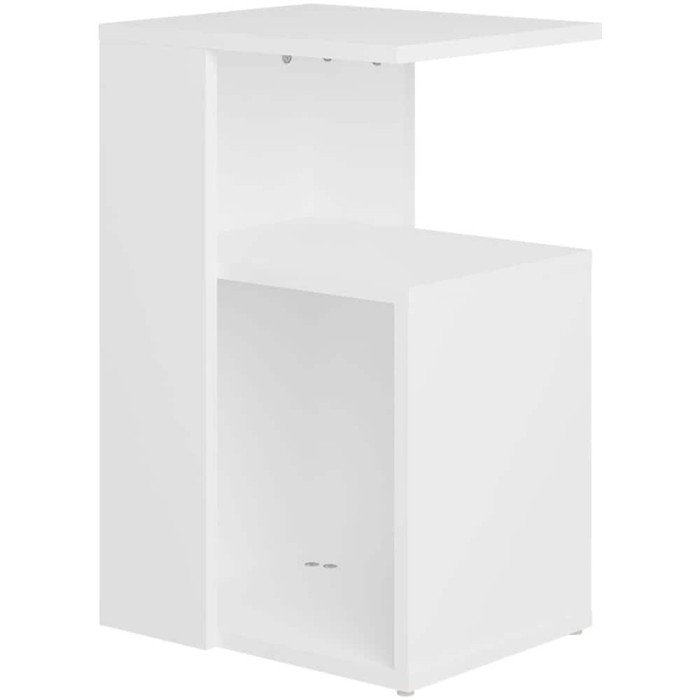 Tavolino da Salotto Bianco 36x30x56 cm in Legno Multistrato - Foto 2