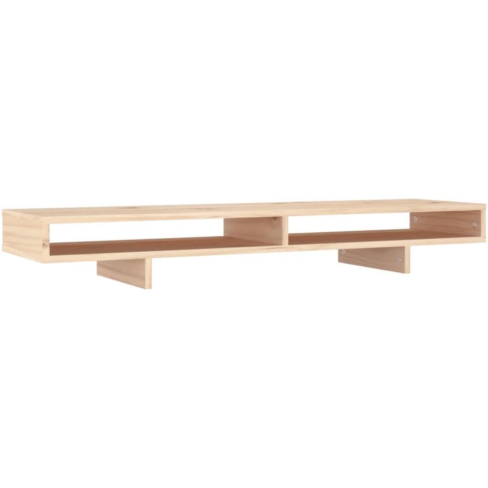 Supporto Per Monitor 100x27x14 Cm In Legno Massello Di Pino - Foto 2