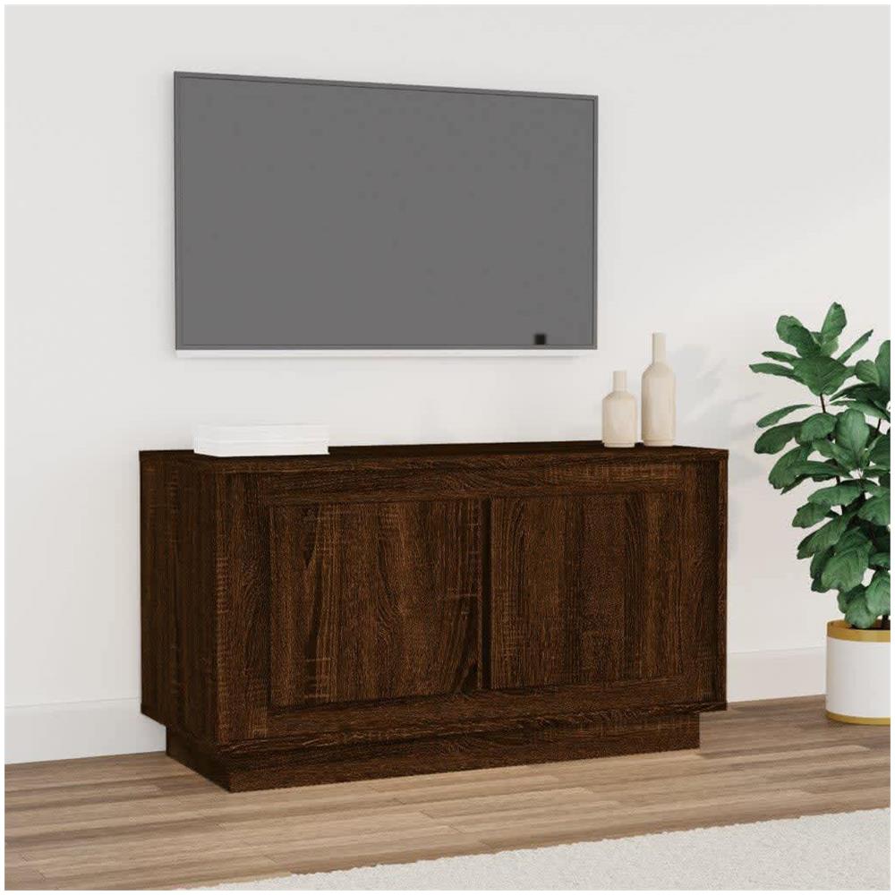 Mobile Porta Tv Rovere Marrone 80x35x45 Cm In Legno Multistrato - Foto 1