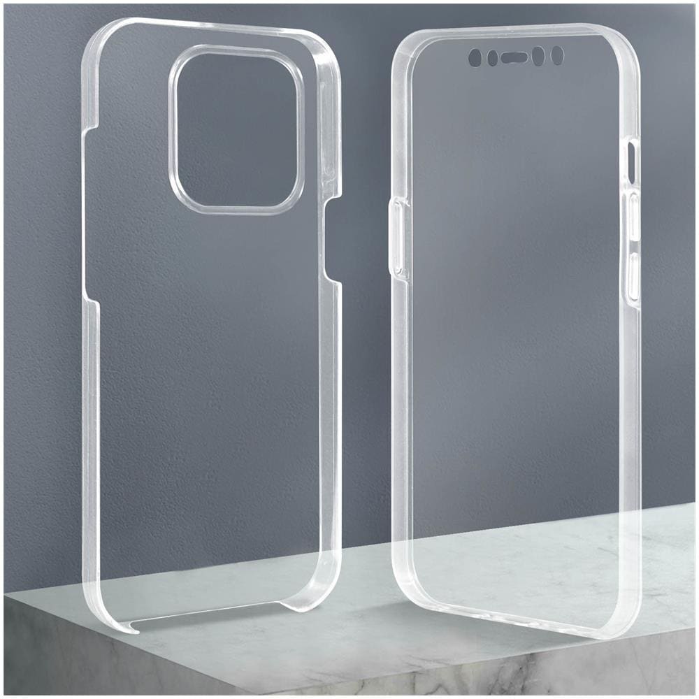 Cover Integrale Per Iphone 13 Pro Retro Rigido E Fronte Flessibile Trasparente - Foto 2