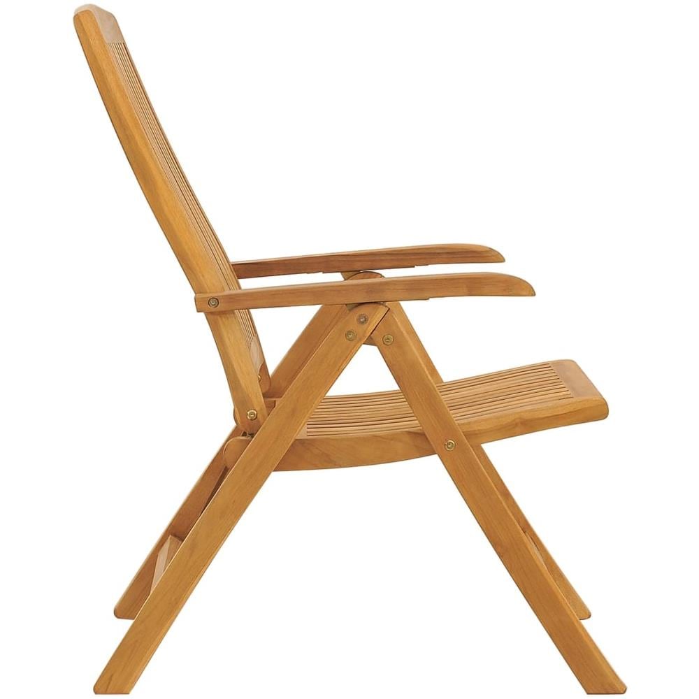 Sedie Da Giardino Reclinabili Con Cuscini 6 Pz In Legno Di Teak - Foto 2