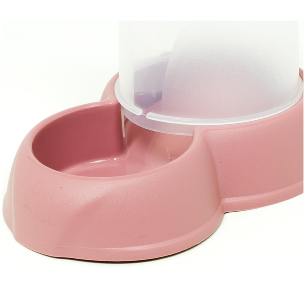 Dispenser Cibo Acqua 1,6L Per Animali Modello 700084 Colore Rosa   - Foto 2