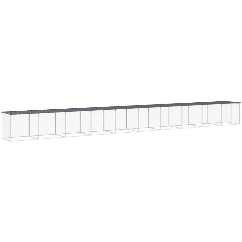 Gabbia Polli Con Tetto Antracite 1003x98x90 Cm Acciaio Zincato - Foto 2