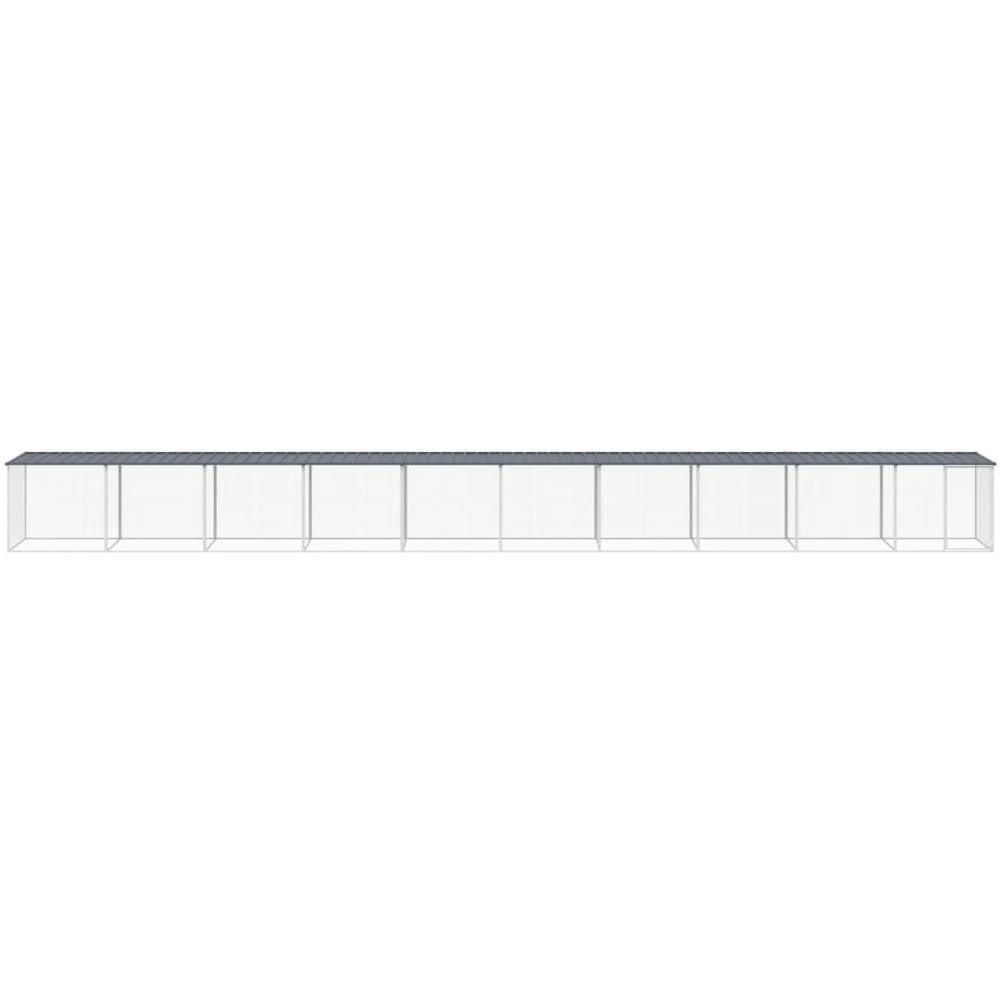 Gabbia Polli Con Tetto Antracite 1003x98x90 Cm Acciaio Zincato - Foto 3