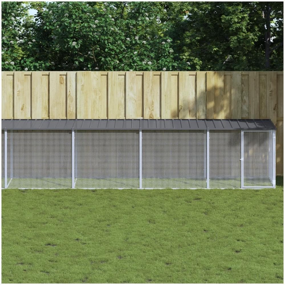 Gabbia Polli Con Tetto Antracite 1003x98x90 Cm Acciaio Zincato - Foto 1