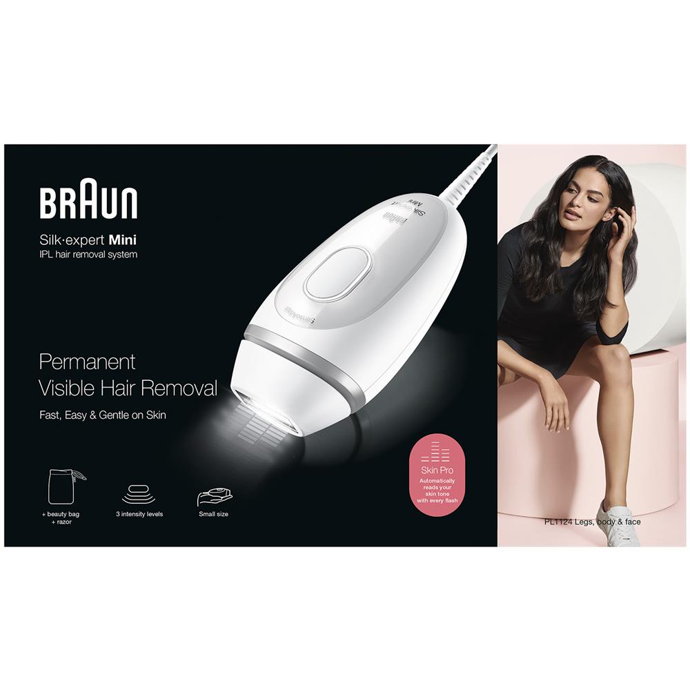 Silk-expert Mini PL1124 Epilatore A Luce Pulsata Di Ultima Generazione Per Donna, Epilazione Permanente Dei Peli Visibili, Bianco, Con Custodia Da Viaggio, Dimensioni Compatte Da Viaggio, Facile, Sicuro Ed Efficiente - Foto 9