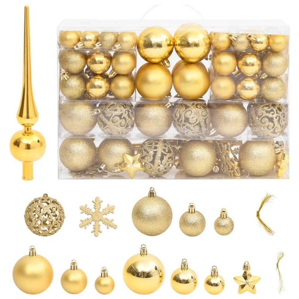 Set Palline Di Natale 111 Pz Oro In Polistirene - Foto 1