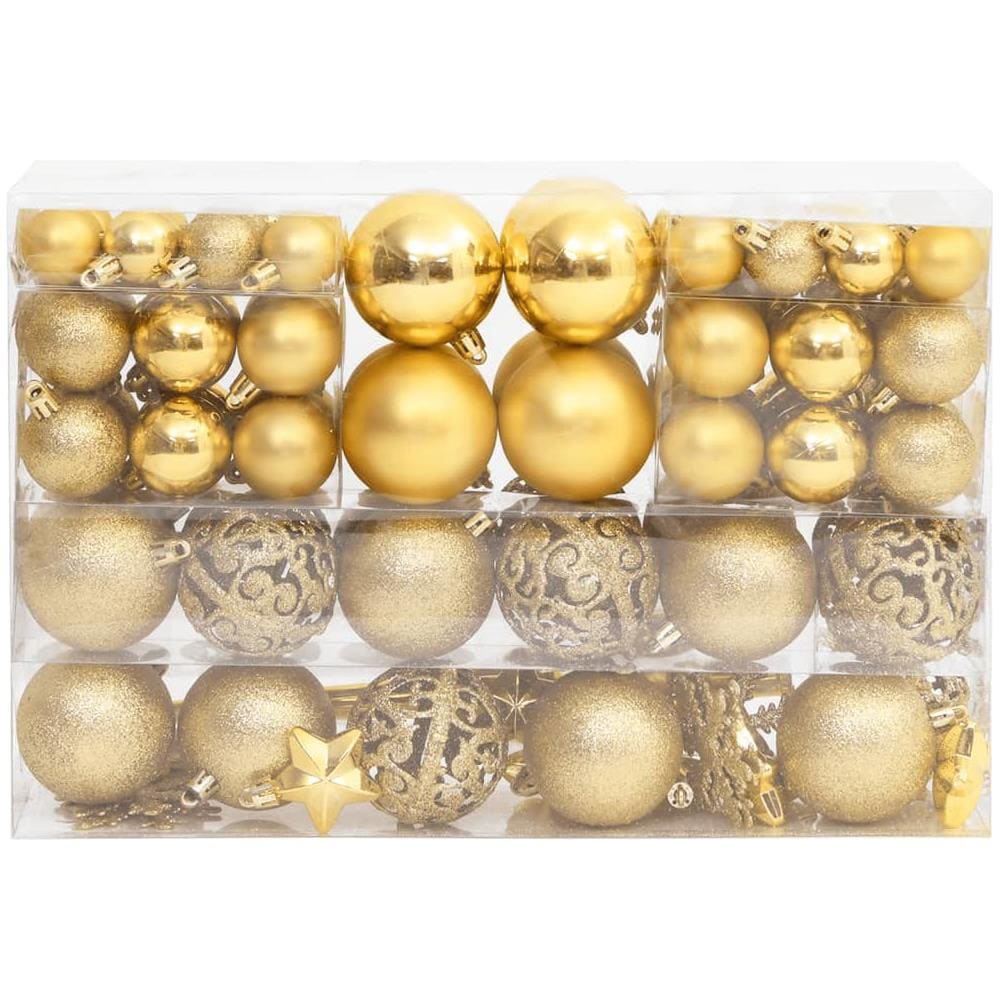 Set Palline Di Natale 111 Pz Oro In Polistirene - Foto 2