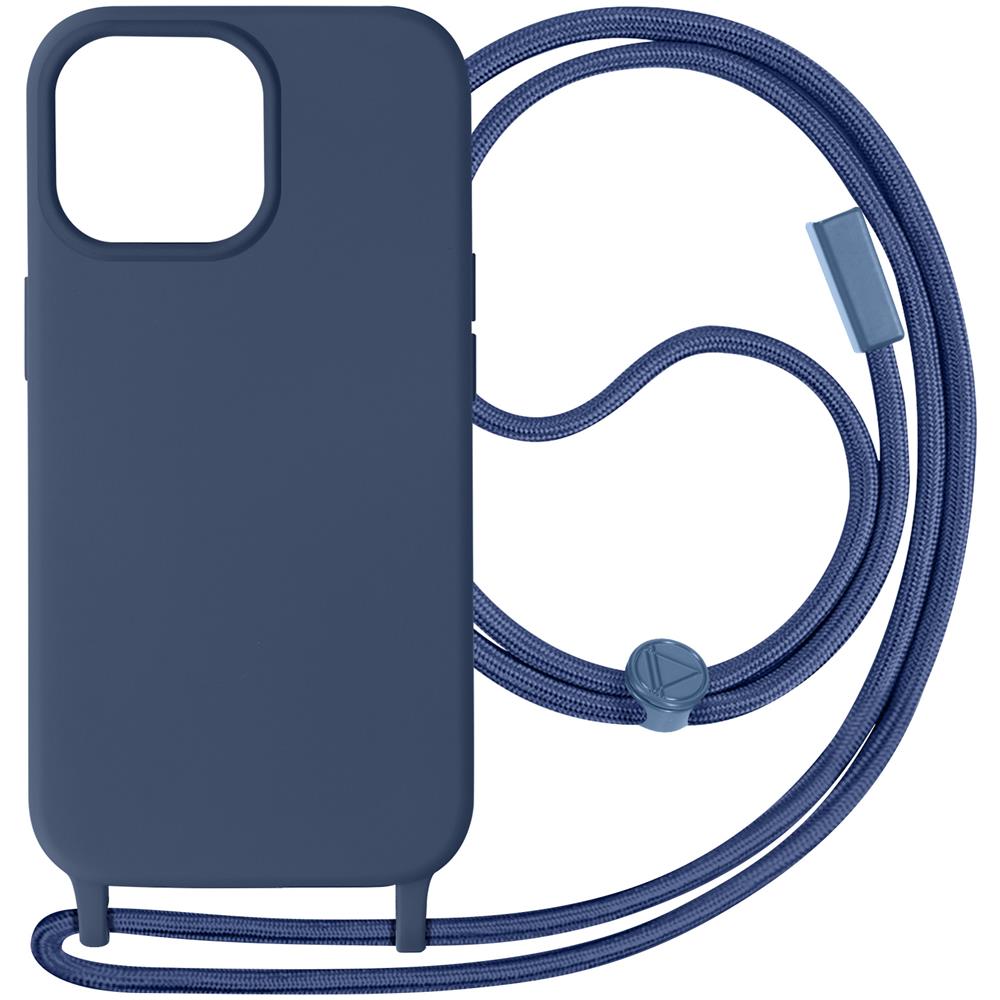 Cover Semirigida Per Iphone 15 Pro Max Cordino Nylon Intrecciato Serie Corda Blu - Foto 1