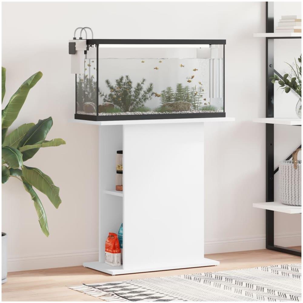 Supporto per Acquario Bianco 75x36x72,5 cm Legno Multistrato - Foto 2