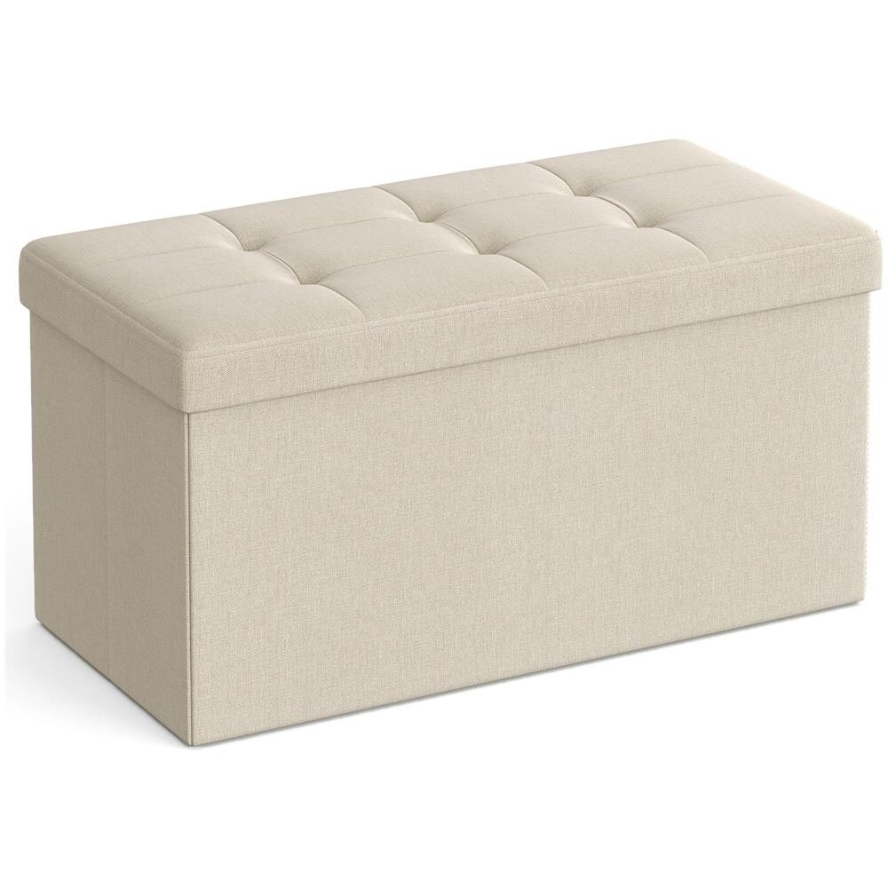 Pouf contenitore beige per uso domestico LSF47BE - Foto 1