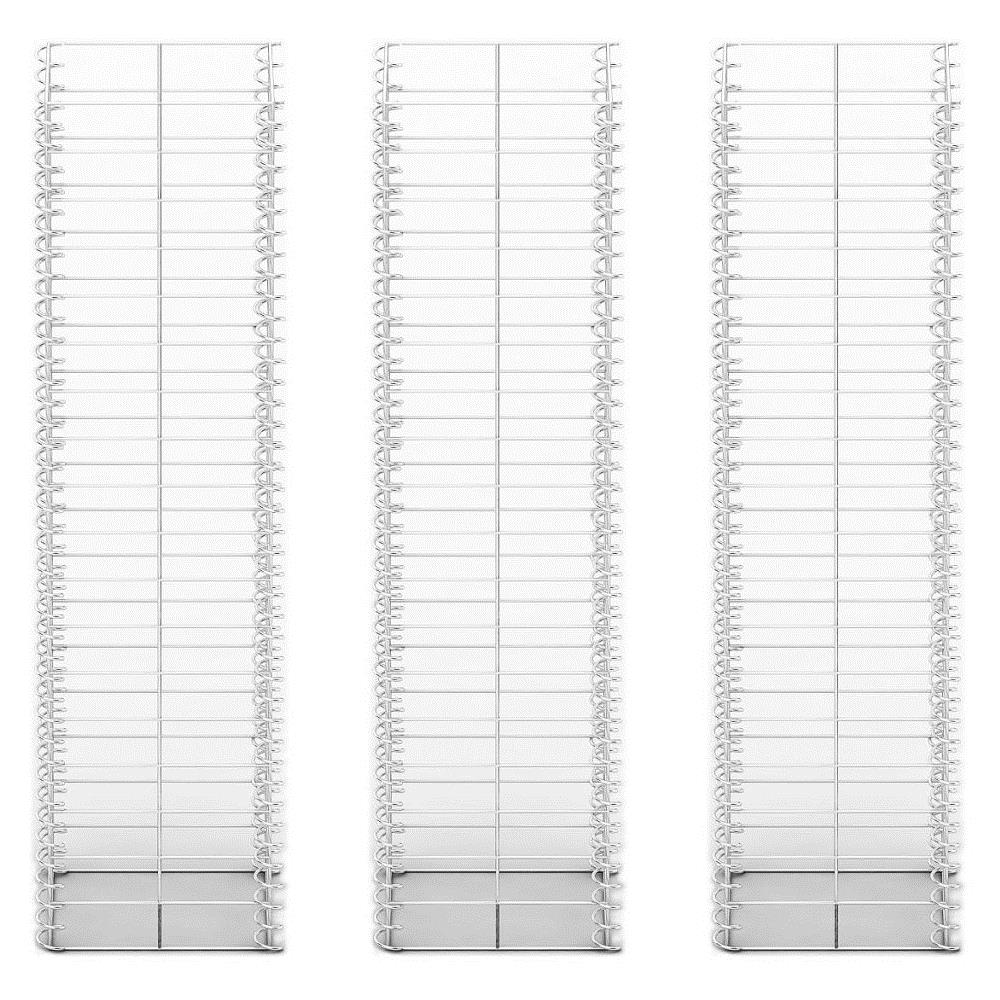 Set 3 Pezzi Parete Di Gabbione Filo Zincato 25 X 100 Centimetri - Foto 6