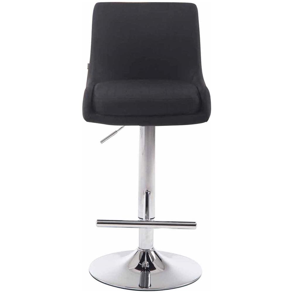 Set 2 Sgabelli Bancone Imbottiti Club in Similpelle - Coppia Sedie Alte Cucina con Schienale e Poggiapiedi, Altezza Regolabile 67-87 cm Nero - Foto 2