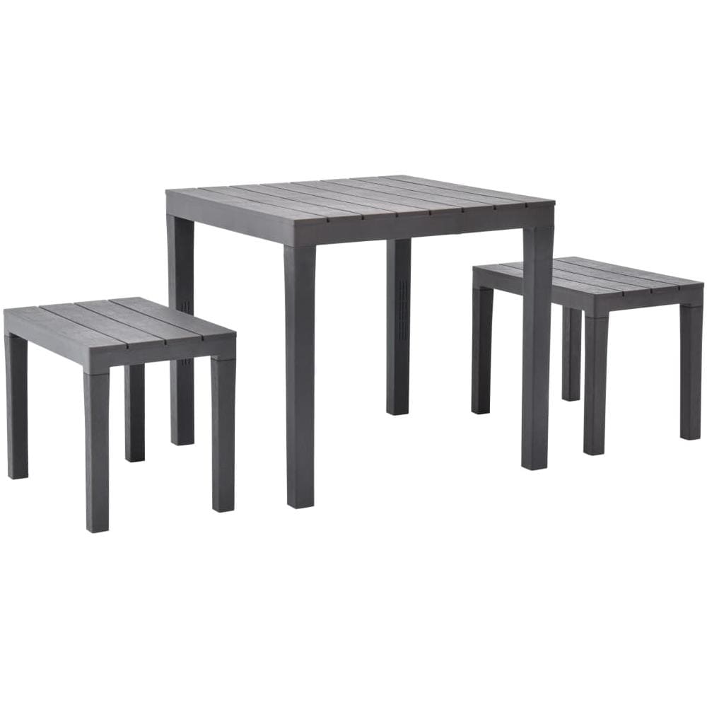 Tavolo Da Giardino Con 2 Panche Marrone - Foto 1