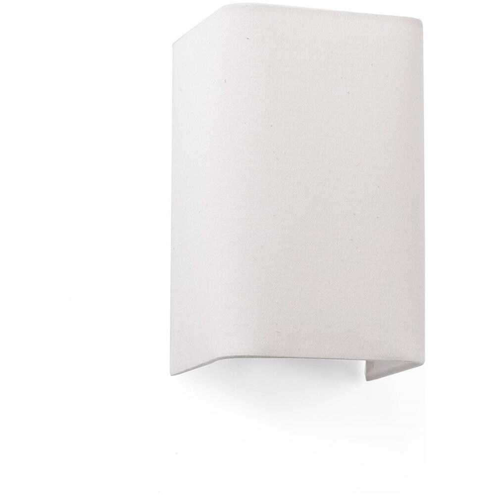 Applique Quadrata In Cotone Beige 200x 125x 105 1x E27 - Foto 1