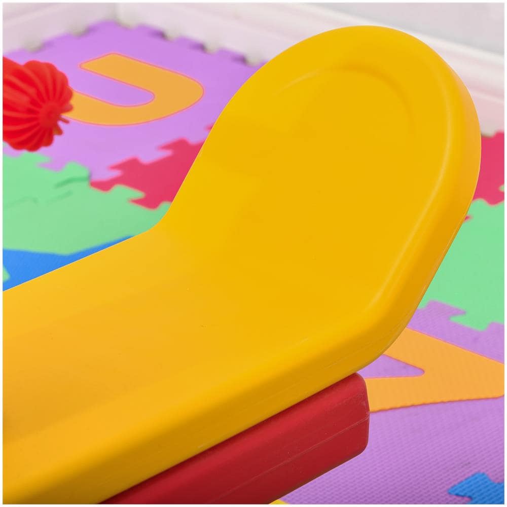 Altalena A Bilico Con Maniglie Antiscivolo Per Bambini Età 1-4 Anni, Plastica Hdpe Atossica, 150x32x60cm, Multicolore - Foto 8