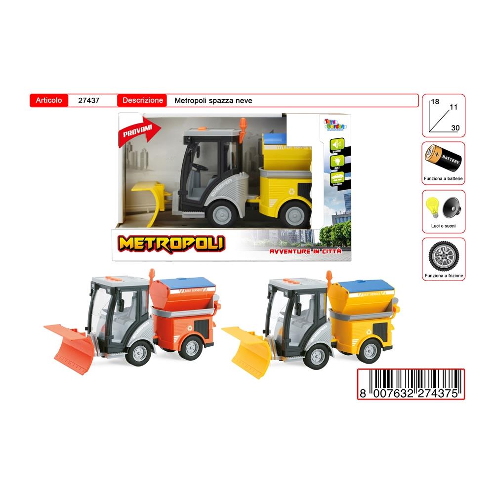 Camion Spazza Neve Batteria Luci Suoni - (27437) - Foto 1